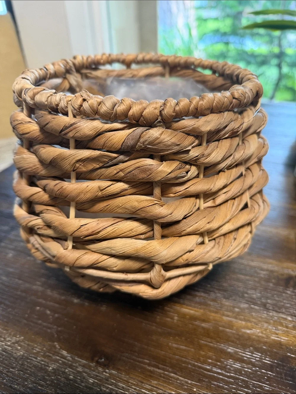 Handwoven Natural Seagrass Decorative Basket - Brown